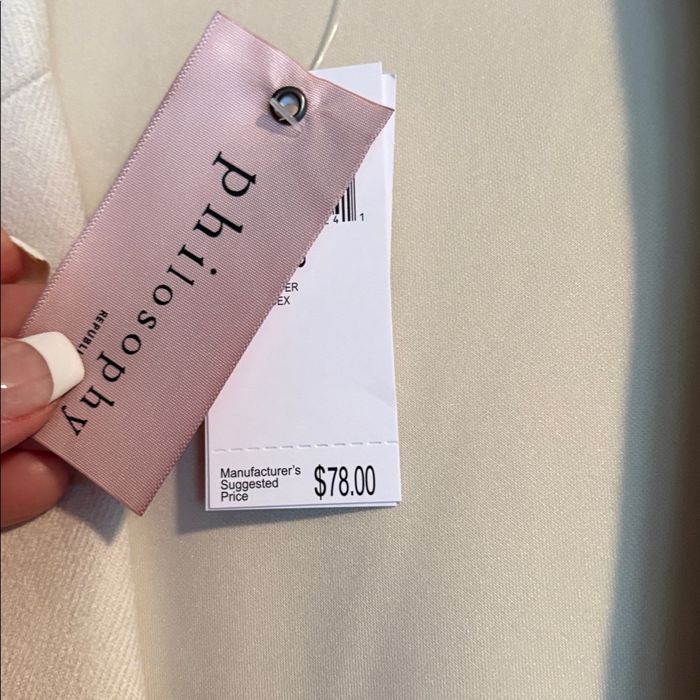NWT Philosophy Cream Trench Coat - Picture 3 of 7